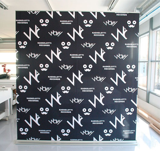 Image of Kaskelotti Records Rollup 2,4 x 2,5 meter (7,8 x 8,2 ft)